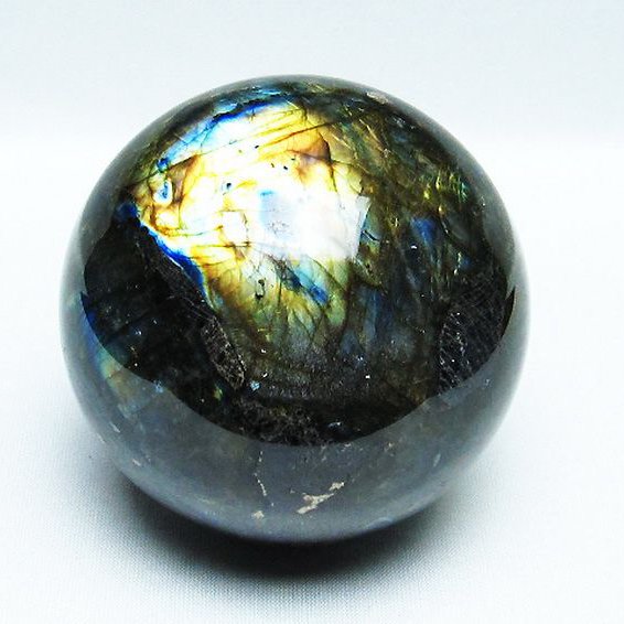 ラブラドライト 丸玉 79mm [T484-2448]