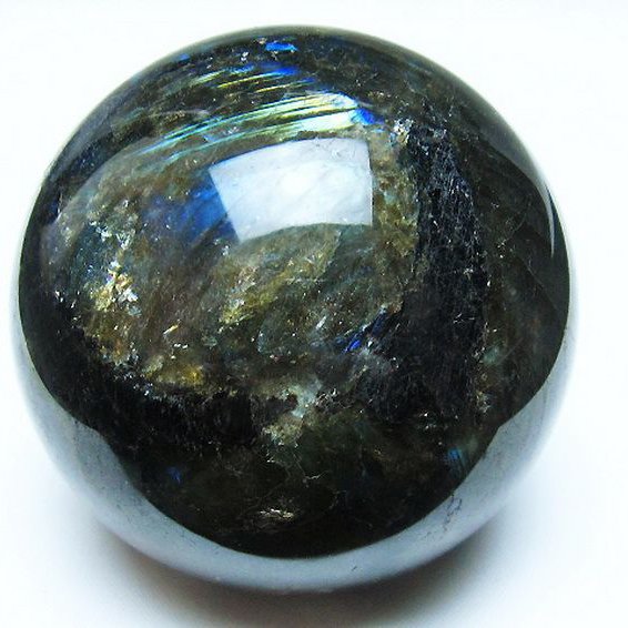 ラブラドライト 丸玉 66mm [T484-2519]