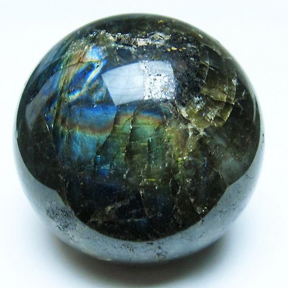 ラブラドライト 丸玉 64mm [T484-2551]