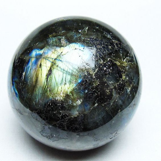 ラブラドライト 丸玉 64mm [T484-2688]