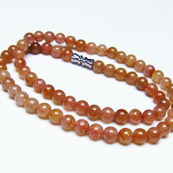 ストロベリークォーツ ネックレス  6mm [T489-1479]