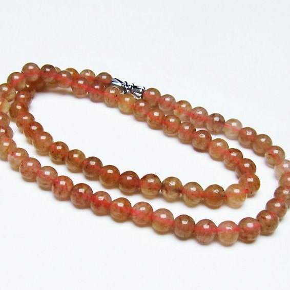 ストロベリークォーツ ネックレス  6mm [T489-1484]