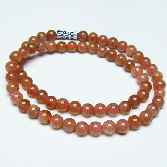ストロベリークォーツ ネックレス  6mm [T489-1496]