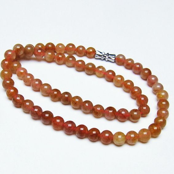 ストロベリークォーツ ネックレス 6mm [T489-1504]