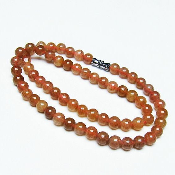 ストロベリークォーツ ネックレス  6mm [T489-1514]