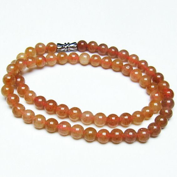 ストロベリークォーツ ネックレス  6mm [T489-1517]