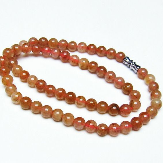 ストロベリークォーツ ネックレス  6mm [T489-1524]