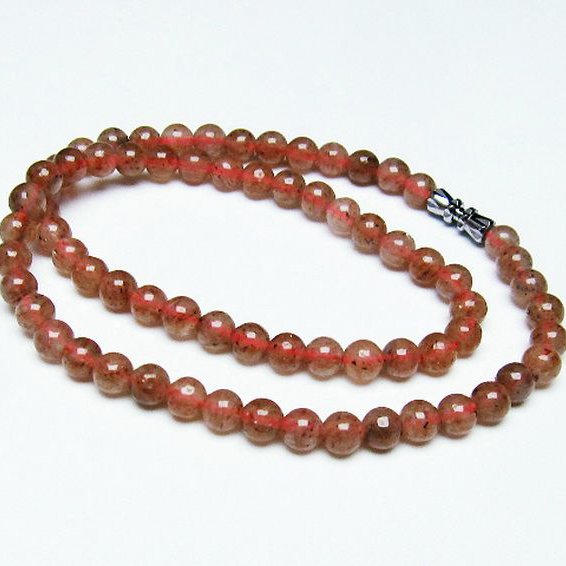 ストロベリークォーツ ネックレス 6mm [T489-1540]