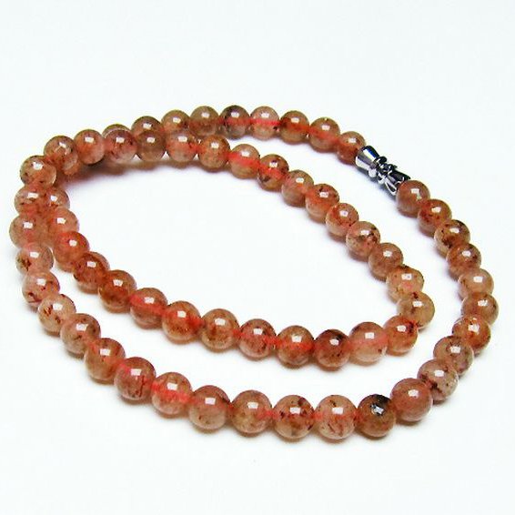ストロベリークォーツ ネックレス 6mm [T489-1567]