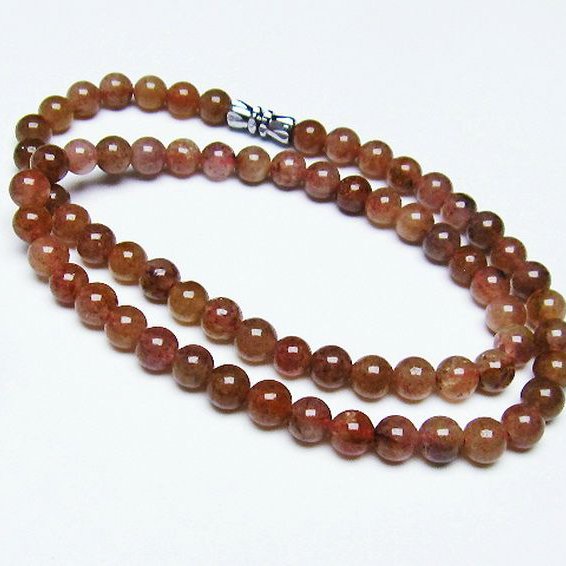 ストロベリークォーツ ネックレス 6mm [T489-1579]