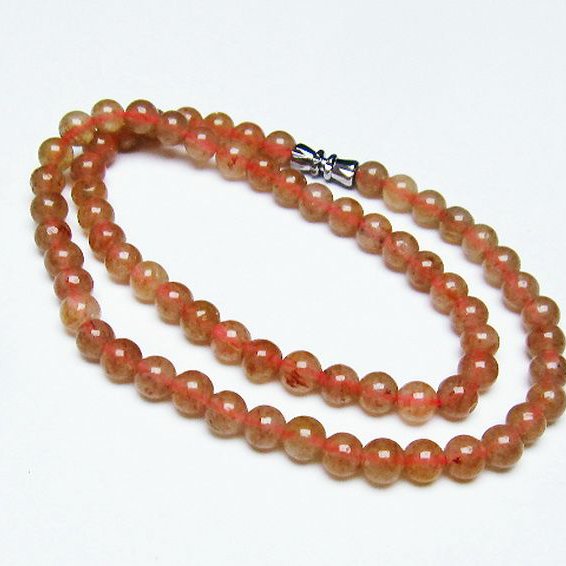 ストロベリークォーツ ネックレス 6mm [T489-1580]