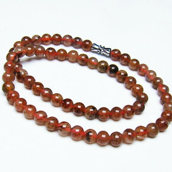 ストロベリークォーツ ネックレス 6mm [T489-1591]