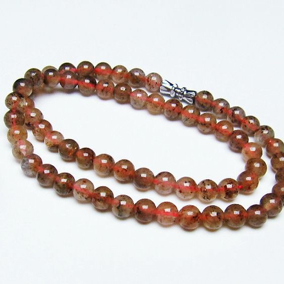 ストロベリークォーツ ネックレス 6mm [T489-1597]