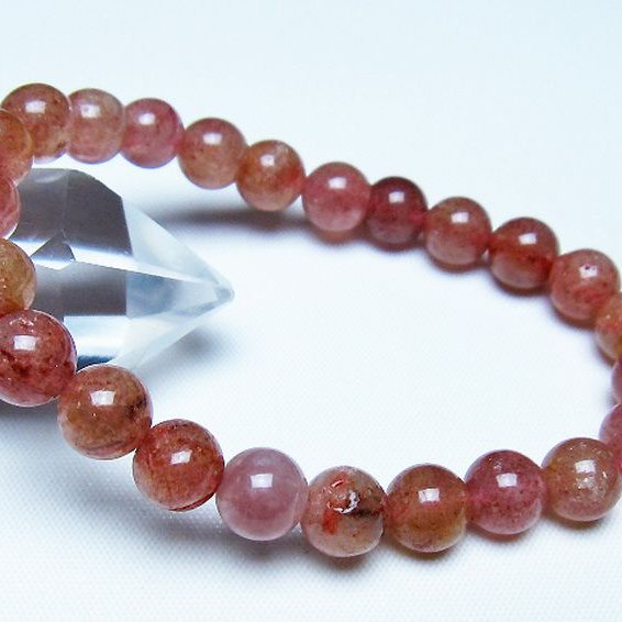 アフリカンストロベリークォーツ ブレスレット 8mm [t489-1634]