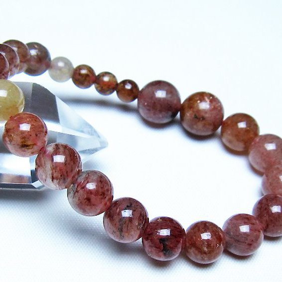 アフリカンストロベリークォーツ ブレスレット 6mm [t489-1661]