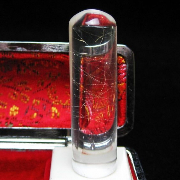 豪華ルチル 印材　※別途料金で篆刻可能 12mm [T49-278]