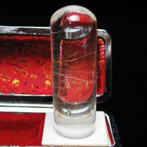 豪華ルチル 印材　※別途料金で篆刻可能 14mm [T49-287]