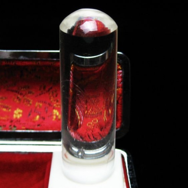 豪華ルチル 印材　※別途料金で篆刻可能 16mm [T49-302]