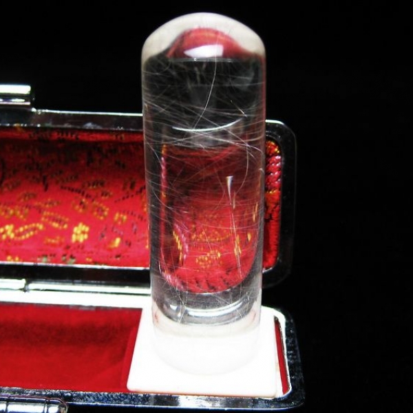 豪華ルチル 印材　※別途料金で篆刻可能 16mm [T49-303]