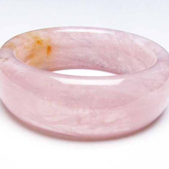 ローズクォーツ バングル 53mm [T492-3616]