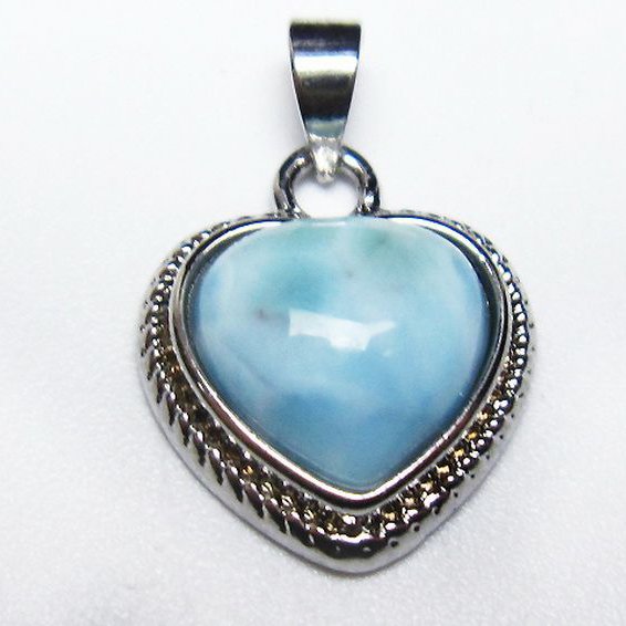 ラリマーハート ペンダント [T495-3916]