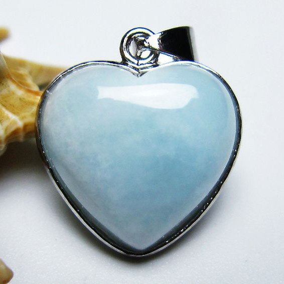 ラリマーハート ペンダント [T495-3997]