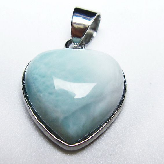 ラリマーハート ペンダント [T495-4020]