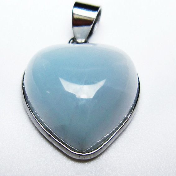 ラリマーハート ペンダント [T495-4027]