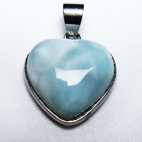 ラリマーハート ペンダント [T495-4031]