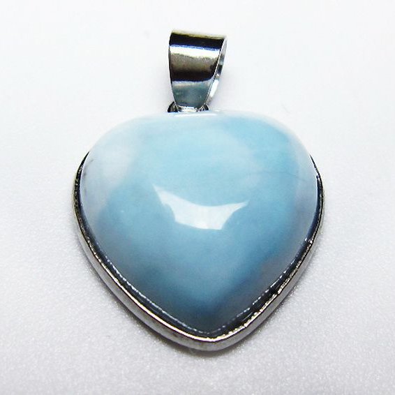 ラリマーハート ペンダント [T495-4052]