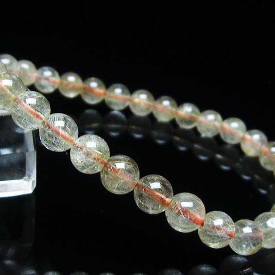 金針ルチル水晶 ブレスレット 6mm [T5-21823]