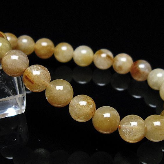 金針ルチル水晶 ブレスレット 8mm [t5-21898]