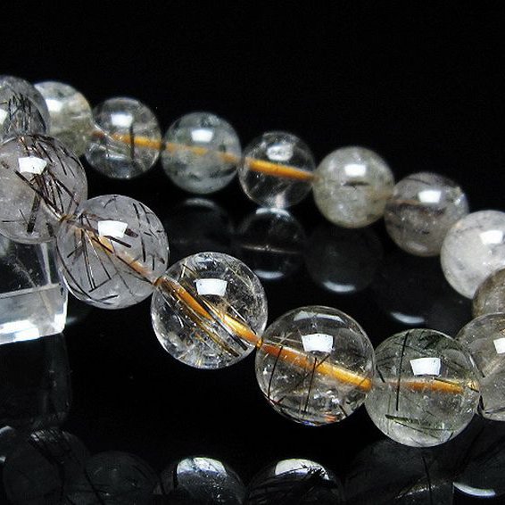 金針ルチル水晶 ブレスレット 12mm [t5-21904]
