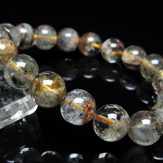 金針ルチル水晶 ブレスレット 11mm [t5-21907]