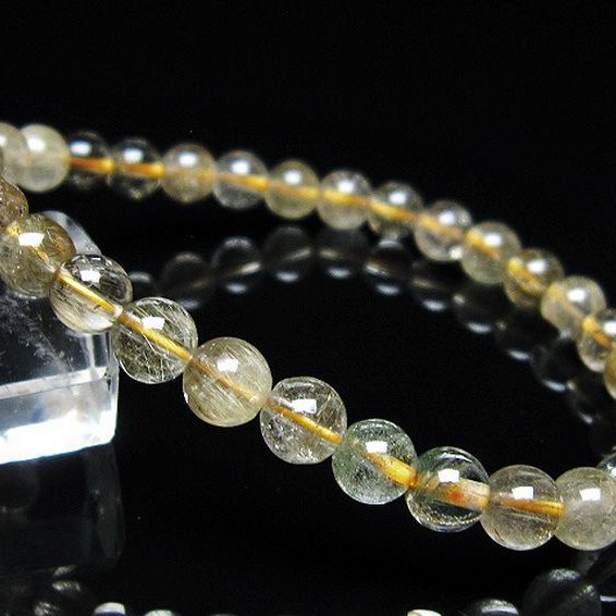金針ルチル水晶 ブレスレット 6mm [t5-21920]