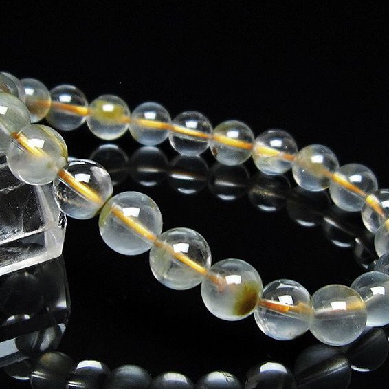 金針ルチル水晶 ブレスレット 8mm [t5-21962]