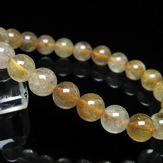 金針ルチル水晶 ブレスレット 8mm [t5-21967]