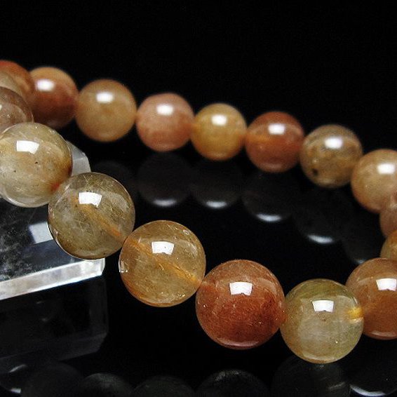 金針ルチル水晶 ブレスレット 12mm [t5-21991]