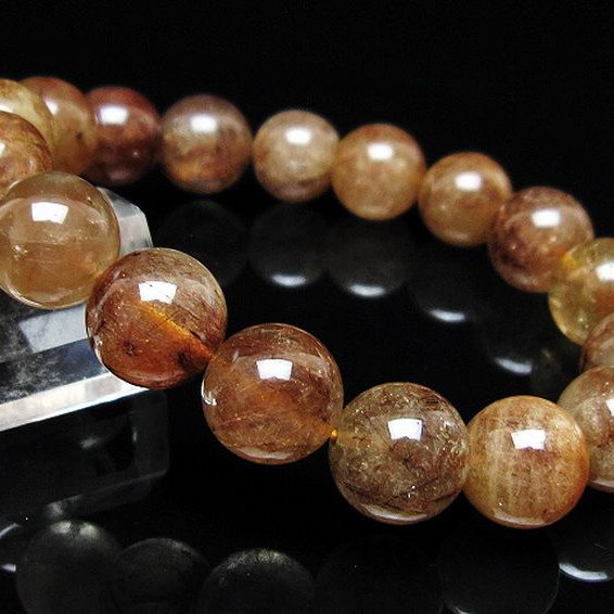 金針ルチル水晶 ブレスレット 12mm [t5-22002]