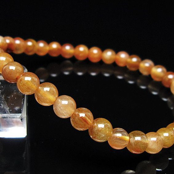 金針ルチル水晶 ブレスレット 5mm [t5-22024]
