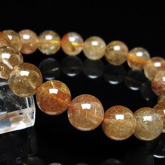 金針ルチル水晶 ブレスレット 11mm [t5-22046]