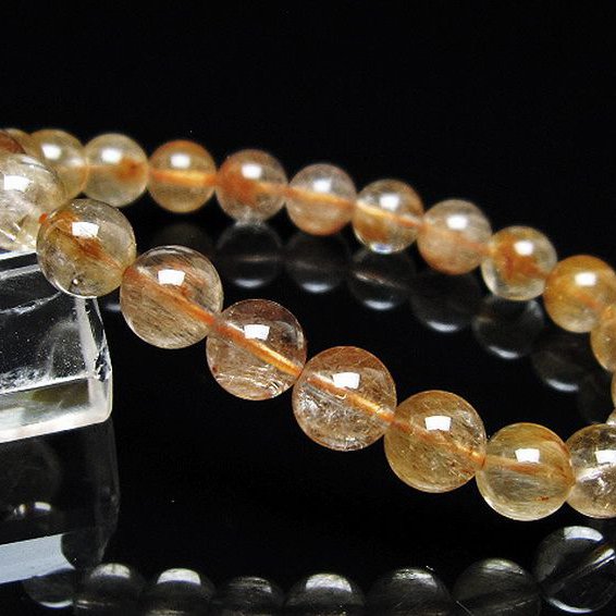 金針ルチル水晶 ブレスレット 8mm [t5-22110]