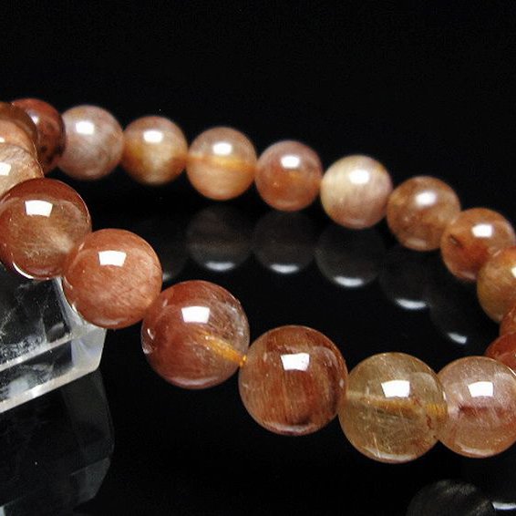 金針ルチル水晶 ブレスレット 10mm [t5-22124]
