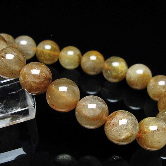 金針ルチル水晶 ブレスレット 11mm [t5-22134]