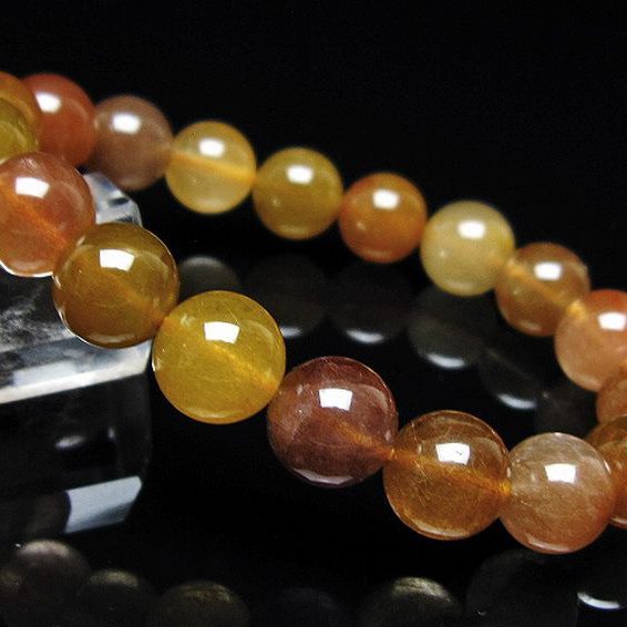 金針ルチル水晶 ブレスレット 10mm [t5-22136]
