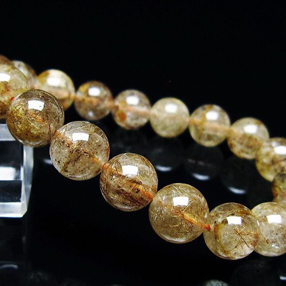 金針ルチル水晶 ブレスレット 10mm [t50-10080]