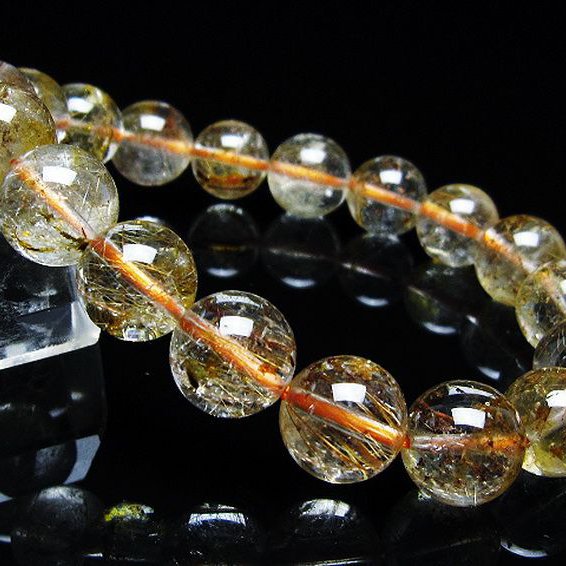 金針ルチル水晶 ブレスレット 11mm [t50-10159]