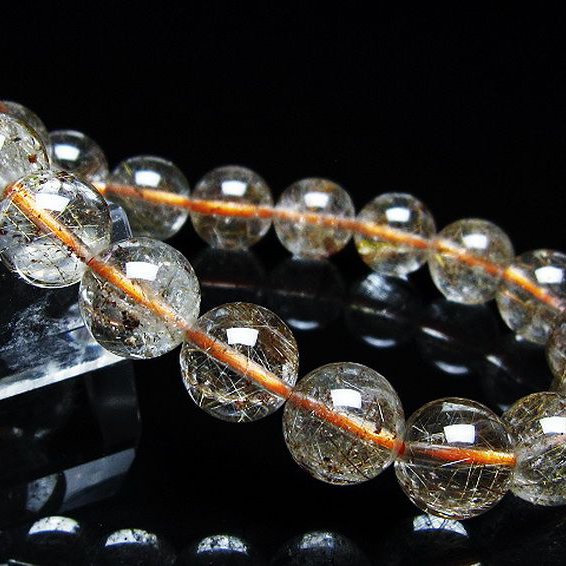 金針ルチル水晶ブレスレット11mm