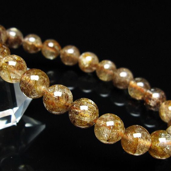 ガーデン水晶 ルチル入り ブレスレット 8mm [t50-10324]