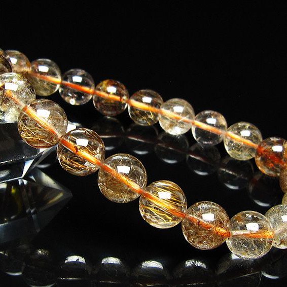 ガーデン水晶 ルチル入り ブレスレット 10mm [t50-10379]